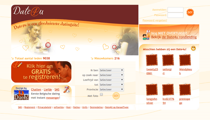Date4u - Belgian dating website