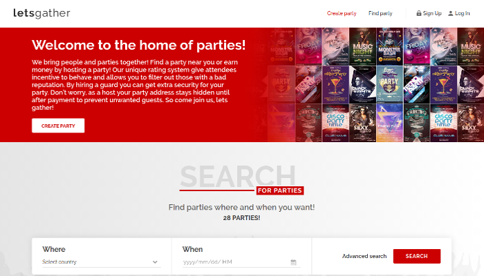 Platform for parties